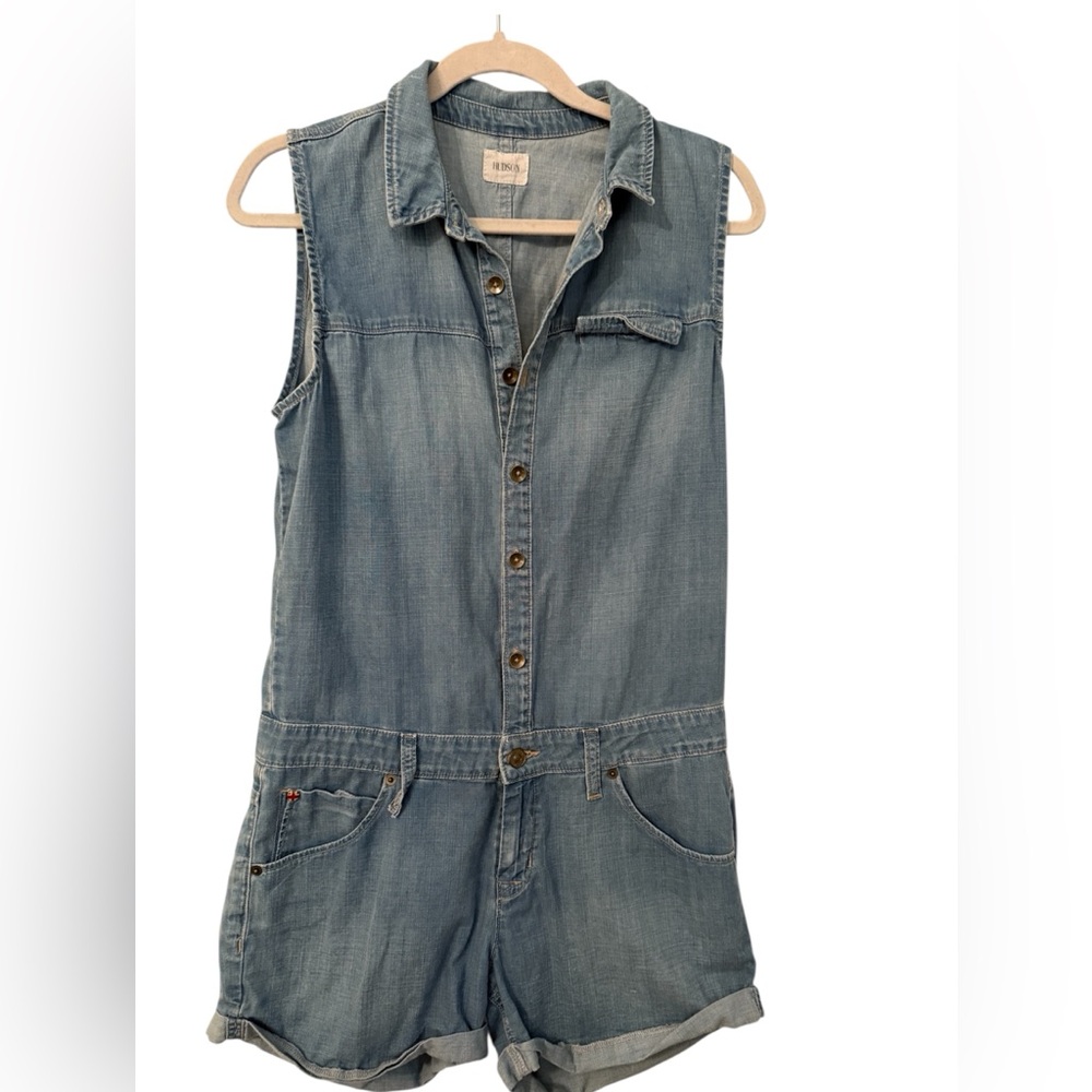 Hudson Jeans “Harmony” Denim Romper – Size S – Light Wash
